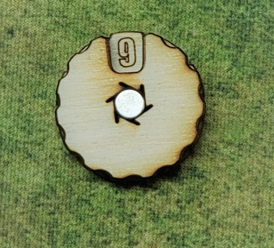 Wound Dial, 0-9 - Set of Five