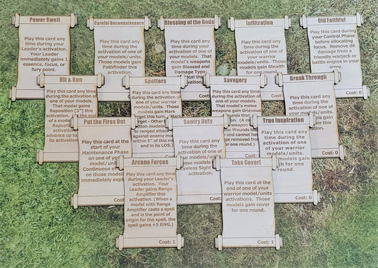 Warmachine/Hordes Compatible Command Cards